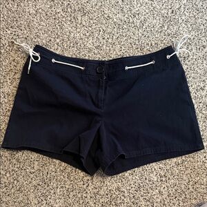 LOFT Dark Blue Cargo Shorts with White Accents